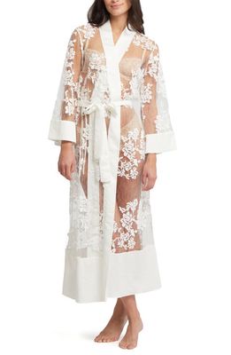 Rya Collection Charming Embroidered Lace Wrap in Ivory 