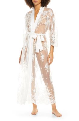Rya Collection Darling Sheer Lace Robe in Ivory