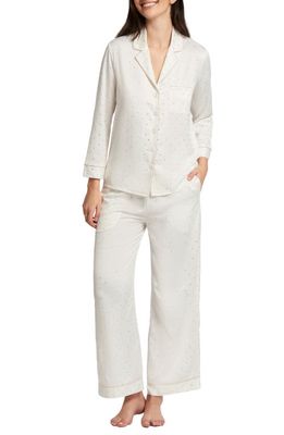 Rya Collection Marilyn Crystal Pajamas in Ivory