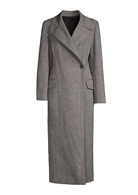 Ryan Herringbone Maxi Coat