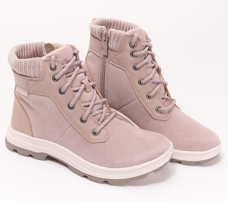 Ryka Water Repellent Suede Ankle Boots - Brunswick