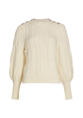 Rylan Wool Cable-Knit Sweater