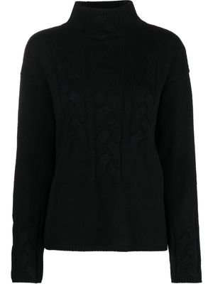 'S Max Mara cable-knit high-neck jumper - Black