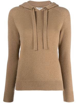 'S Max Mara cashmere drawstring hoodie - Brown