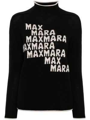 'S Max Mara intarsia-logo knit jumper - Black