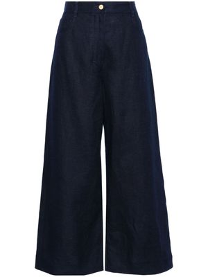 'S Max Mara Lapo high-waist wide-leg trousers - Blue