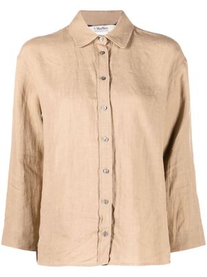 'S Max Mara long-sleeve button-up shirt - Neutrals