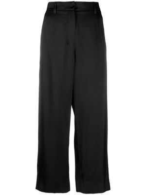 'S Max Mara Monza satin cropped trousers - Black