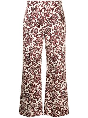 'S Max Mara paisley-print flared trousers - Neutrals