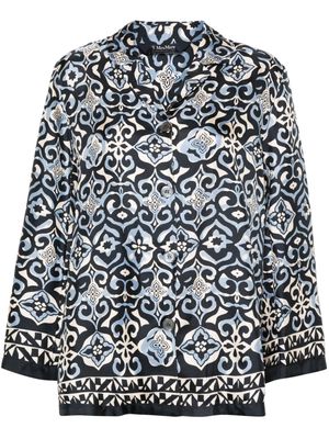 'S Max Mara printed silk shirt - Blue