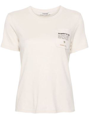 'S Max Mara Sax logo-embroidered cotton T-shirt - Black