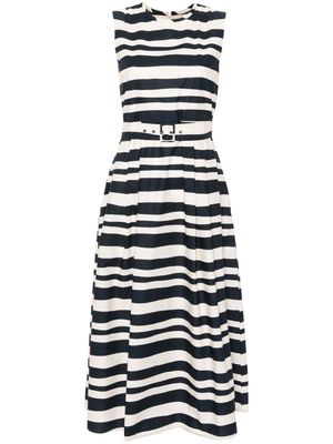 'S Max Mara striped poplin midi dress - Blue