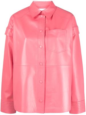 S.W.O.R.D 6.6.44 detachable-sleeve leather jacket - Pink