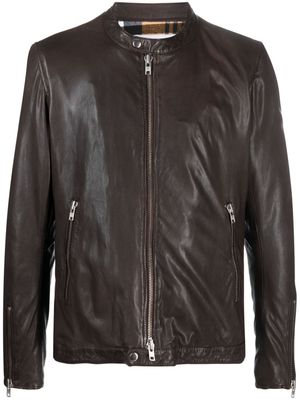 S.W.O.R.D 6.6.44 zip-up leather jackets - Brown