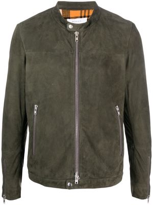 S.W.O.R.D 6.6.44 zip-up suede jacket - Green