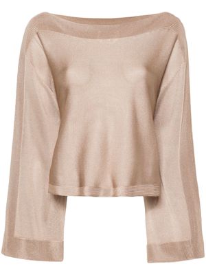 SA SU PHI boat-neck long-sleeves jumper - Neutrals