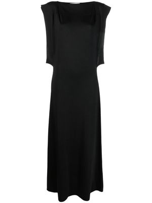 SA SU PHI cap-sleeve long dress - Black