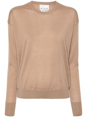 SA SU PHI crew-neck cashmere jumper - Brown