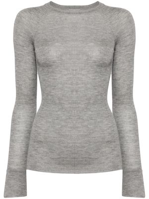 SA SU PHI crew-neck ribbed-knit jumper - Grey