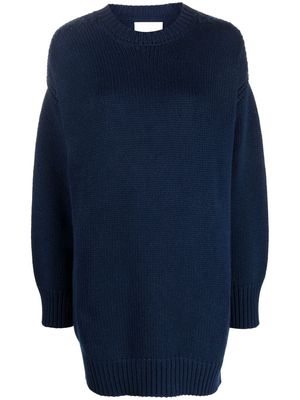 SA SU PHI drop-shoulder cashmere jumper - Blue