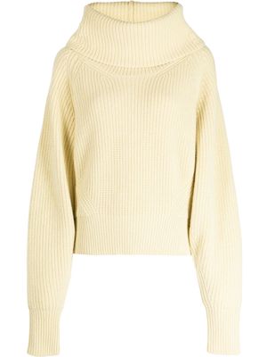 SA SU PHI funnel-neck ribbed-knit jumper - Yellow