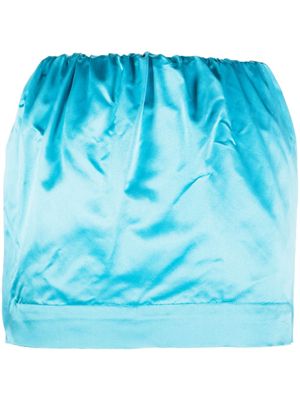 SA SU PHI Gilda silk high-waist miniskirt - Blue