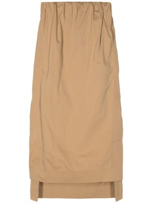 SA SU PHI Gilda step-hem midi skirt - Brown