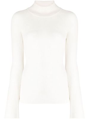 SA SU PHI high-neck long-sleeve jumper - White