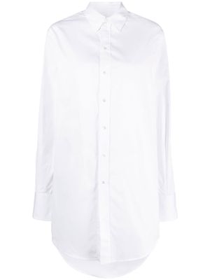 SA SU PHI long-length cotton shirt - White