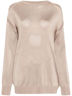 SA SU PHI long-sleeves cut-out jumper - Neutrals