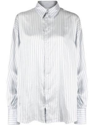 SA SU PHI Roberta striped silk shirt - Grey