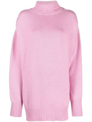 SA SU PHI side-slit cashmere knit jumper - Pink