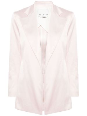 SA SU PHI silk notch-lapel blazer - Pink