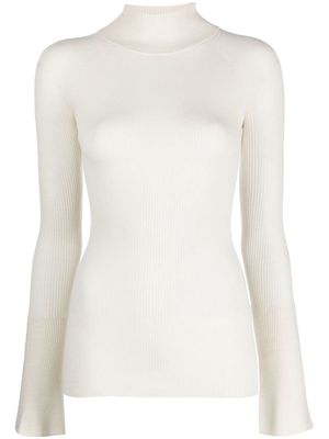 SA SU PHI slim-cut ribbed-knit jumper - Neutrals