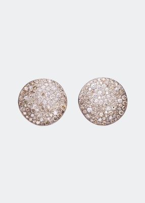 Sabbia Rose 18K Rose Gold Stud Earrings with Brown Diamonds
