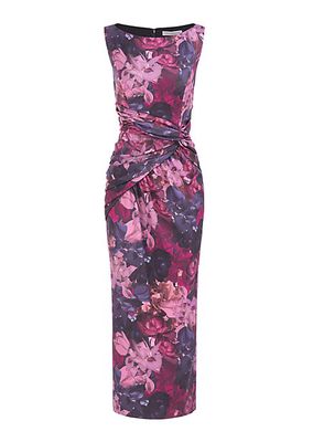 Sabina Floral Knotted Maxi Dress