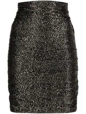 Sabina Musayev Crown metallic miniskirt - Black