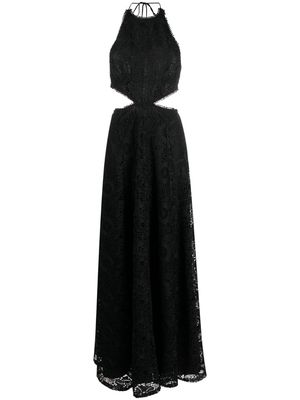 Sabina Musayev Doro lace halterneck maxi dress - Black
