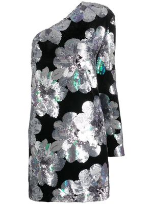 Sabina Musayev Juliette floral-sequined minidress - Black