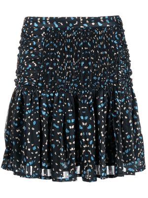 Sabina Musayev patterned ruffle skirt - Black
