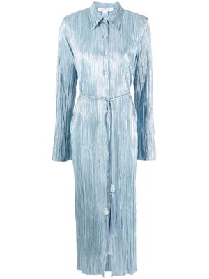 Sabina Musayev plissé-effect long dress - Blue