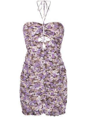 Sabina Musayev ruched-detailing mini dress - Purple
