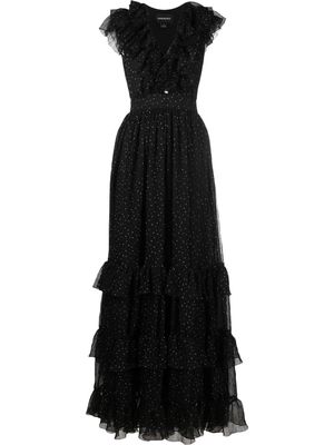 Sabina Musayev sequin-detail tiered dress - Black