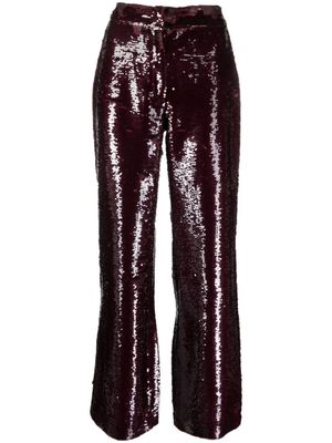 Sabina Musayev sequined wide-leg trousers - Red
