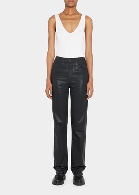 Sabine High-Rise Coated Straight Jeans