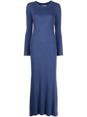 SABLYN fitted ribbed-knit maxi dress - Blue