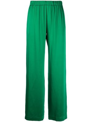 SABLYN wide-leg satin-finish trousers - Green