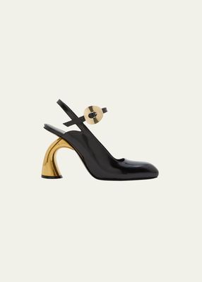 Sabot Virgo Leather Ankle-Strap Mules
