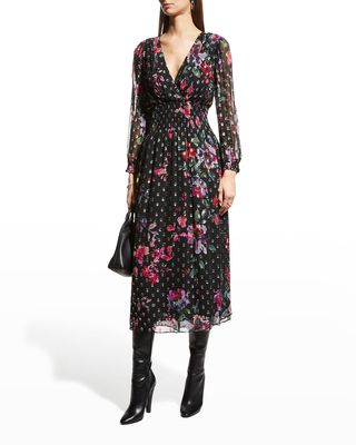 Sabrina Floral-Print Midi Dress