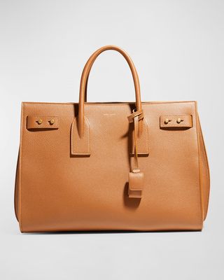 Sac De Jour Medium Top-Handle Bag in Grained Leather